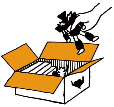 専用ボックスに詰める